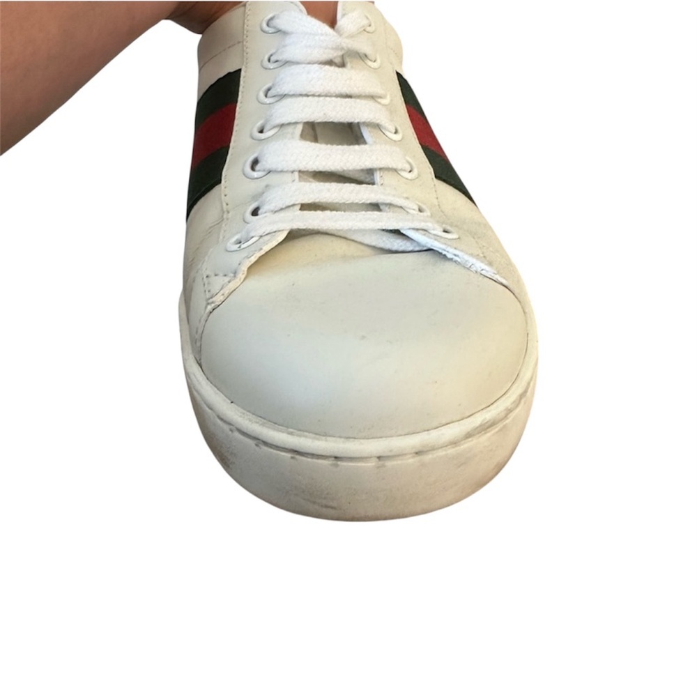 Gucci Ace Sneakers for Men White with Green and Red Stripes - Picture 10 of 15